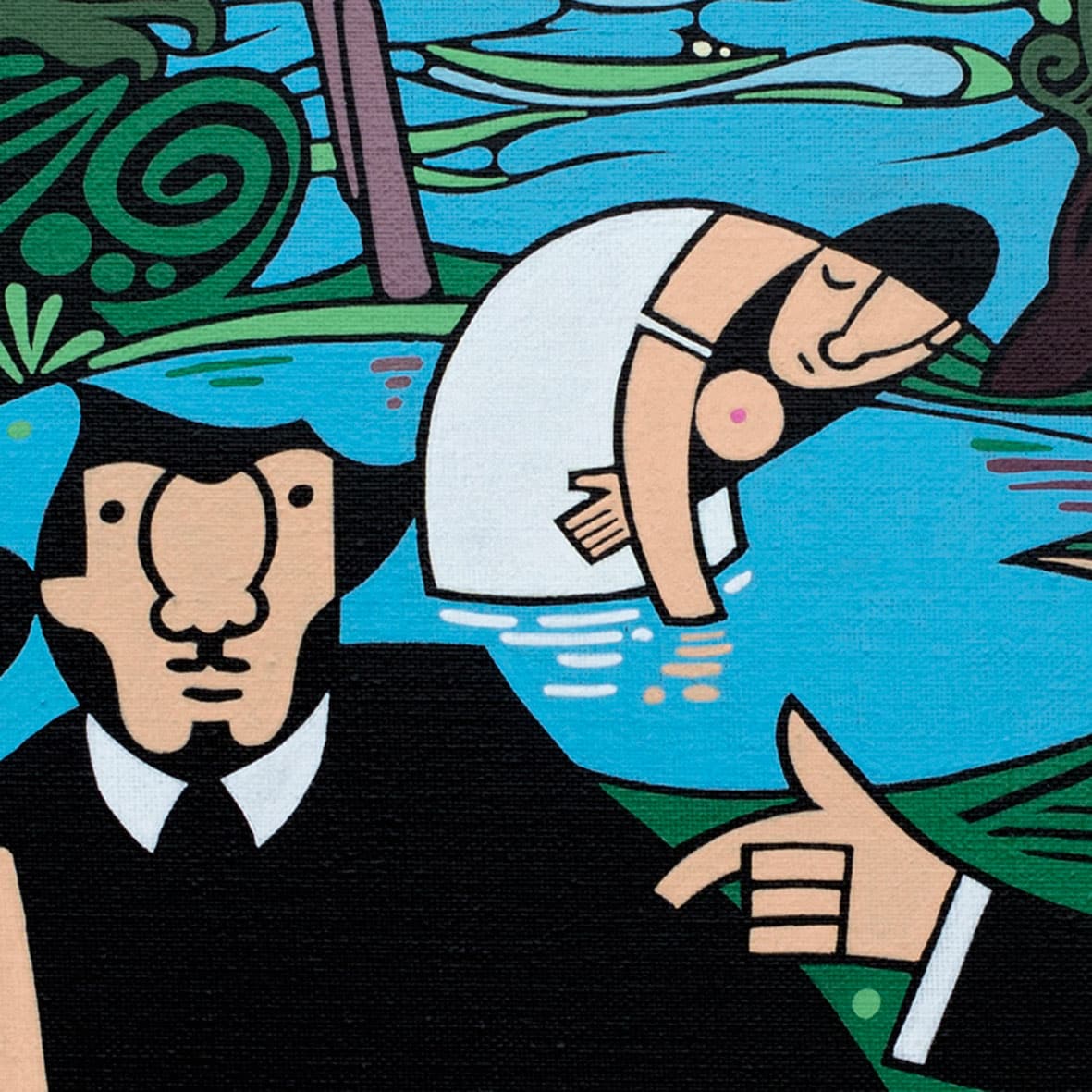 DEJEUNER SUR LA BEUH - (Edition 70 x 70 cm) – Image 4