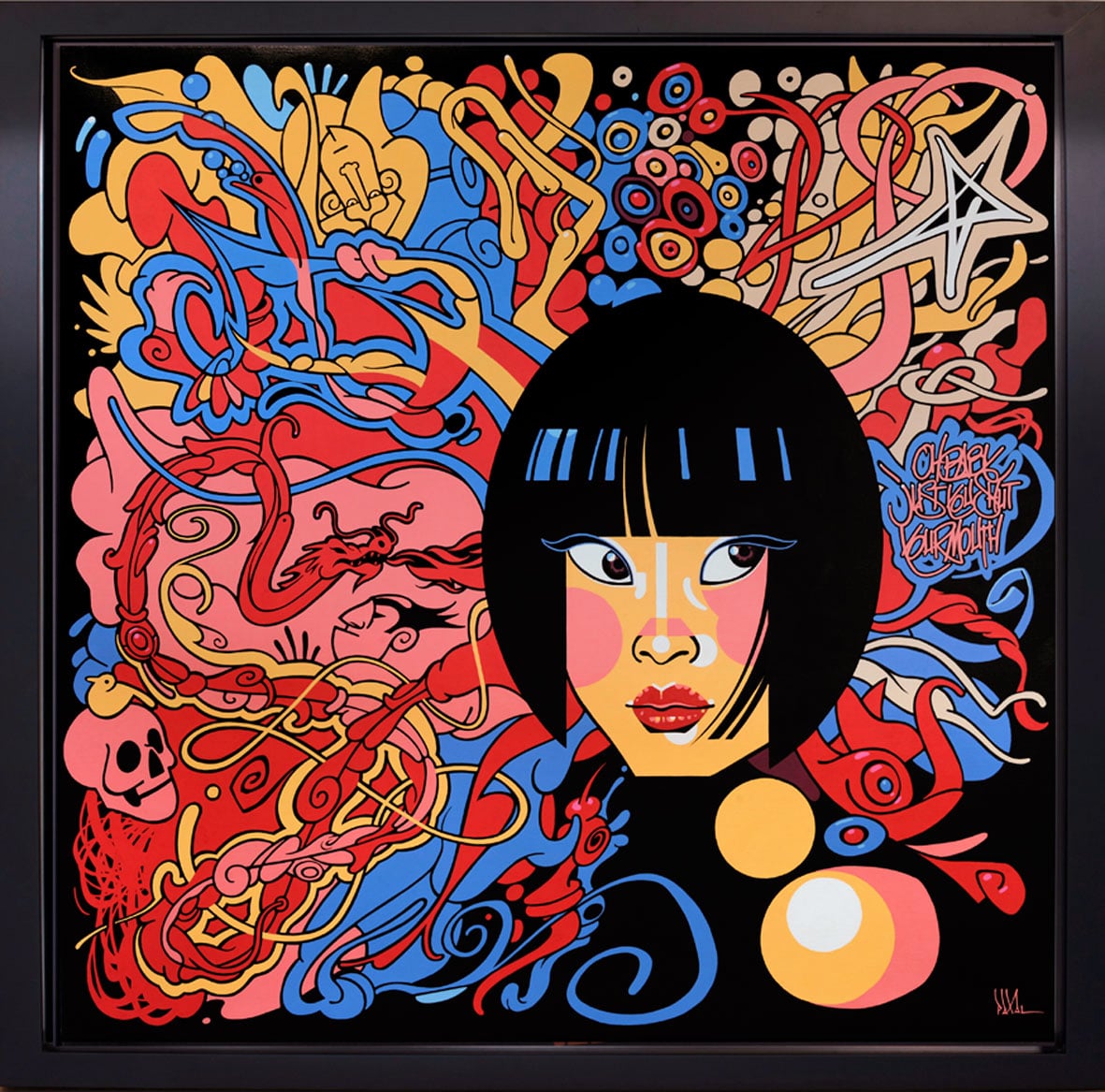 OH BABY JUST YOU SHUT YOUR MOUTH! - (Toile 100 x 100 cm)