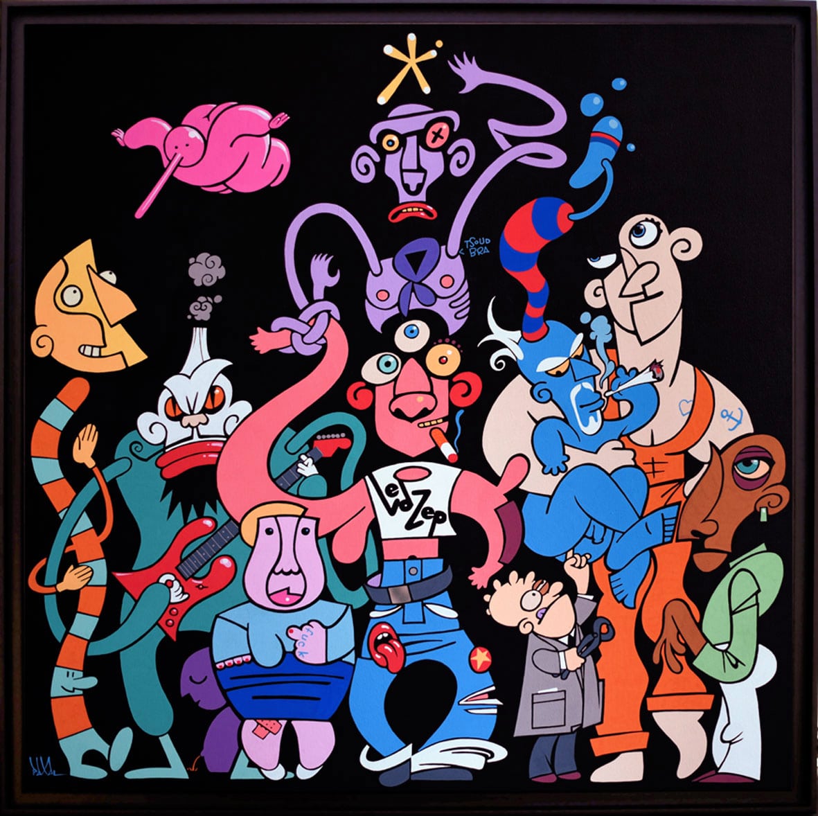 MARC, FRANGIPURGE, CLOUDUR, ETC. - (Toile 80 x 80 cm)