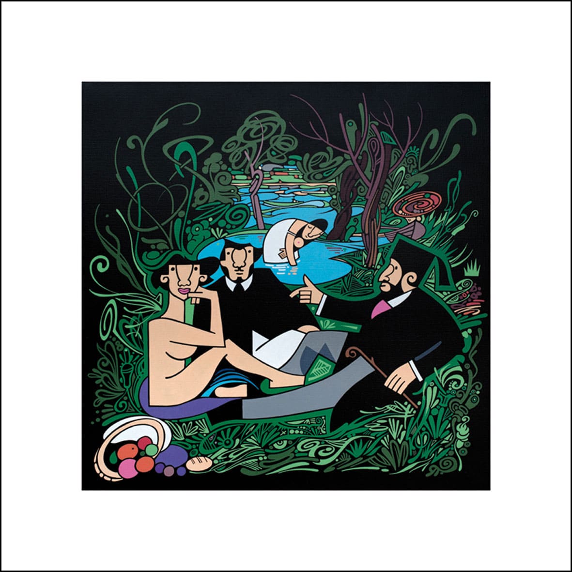 DEJEUNER SUR LA BEUH - (Edition 70 x 70 cm)