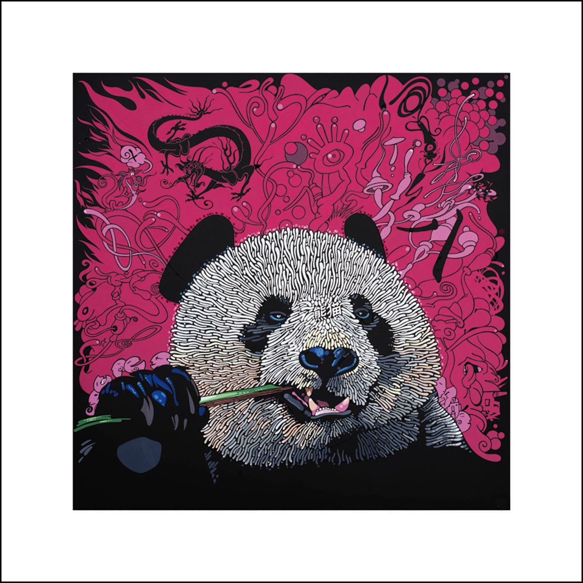 LE LOTUS ROUGE - (EDITION 64 X 64 CM)