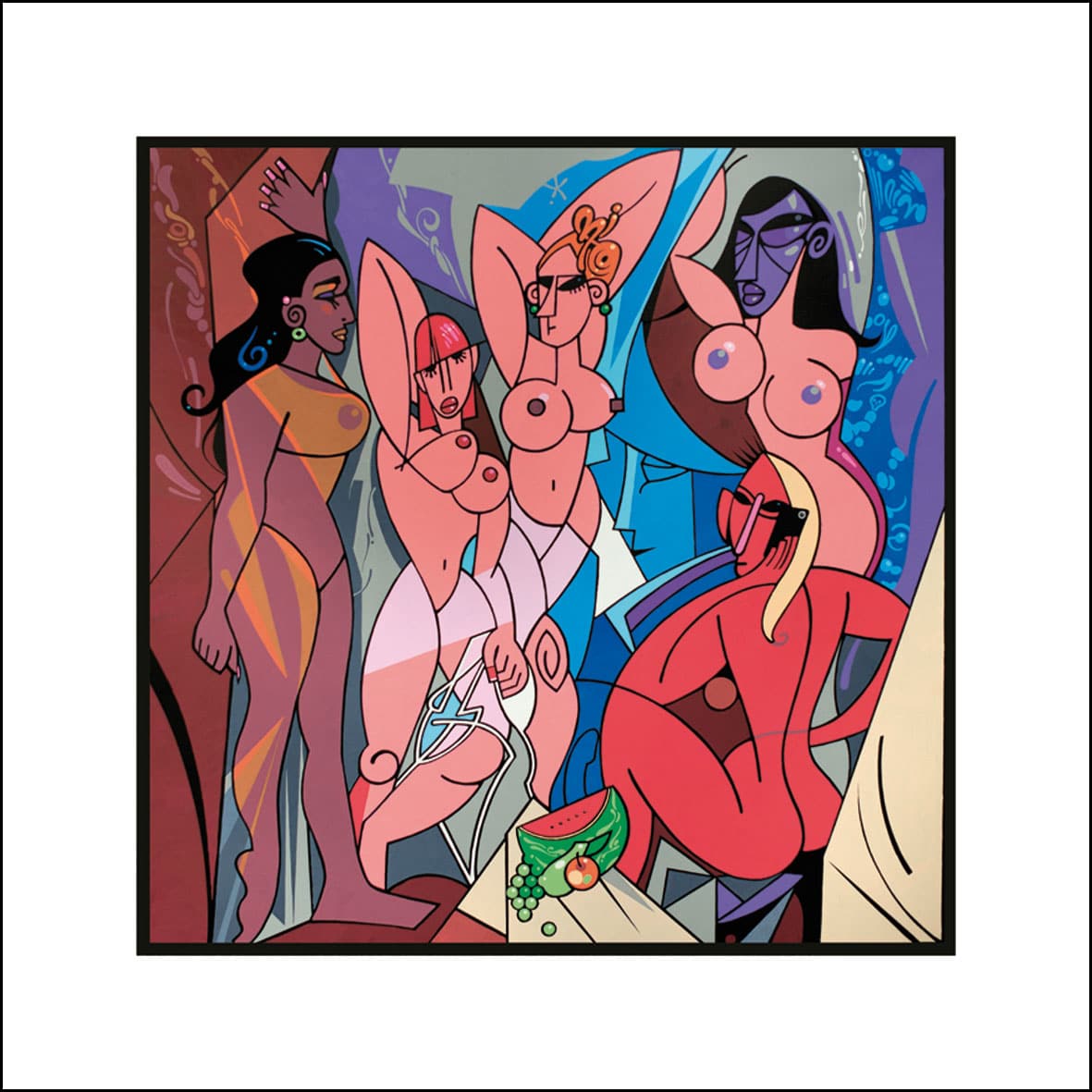 LES DEMOISELLES D'AVIGNON, REMIX - (EDITION 64 X 64 CM)