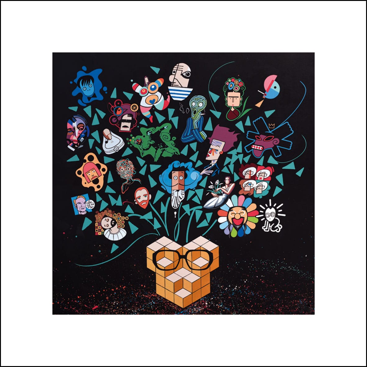 QUELQUES FLEURS - (Edition 70 x 70 cm)