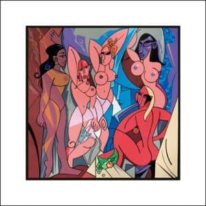 LES DEMOISELLES D'AVIGNON, REMIX - (EDITION 64 X 64 CM)