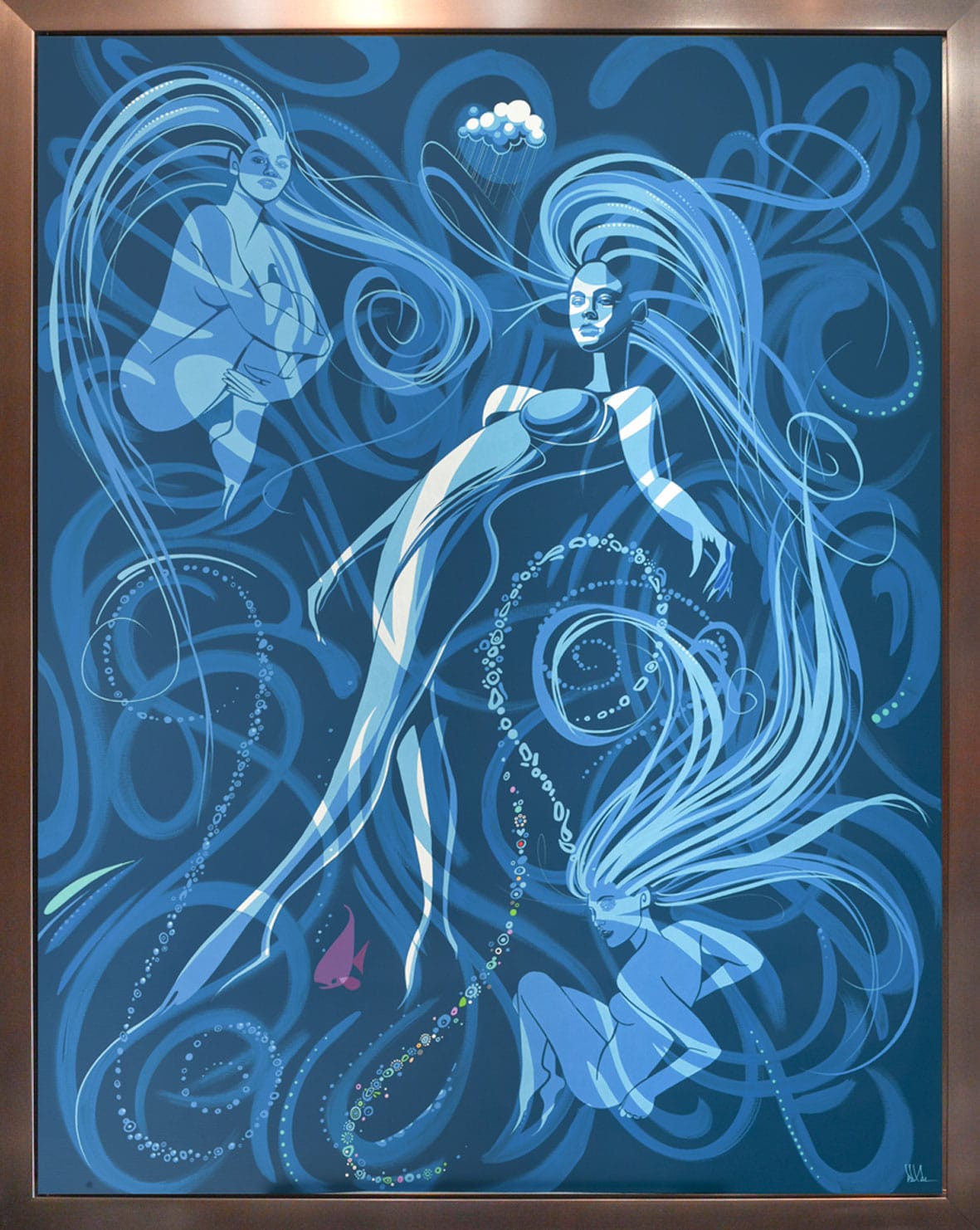 EAU COMME ONDINE - (Toile 146 x 114 cm)