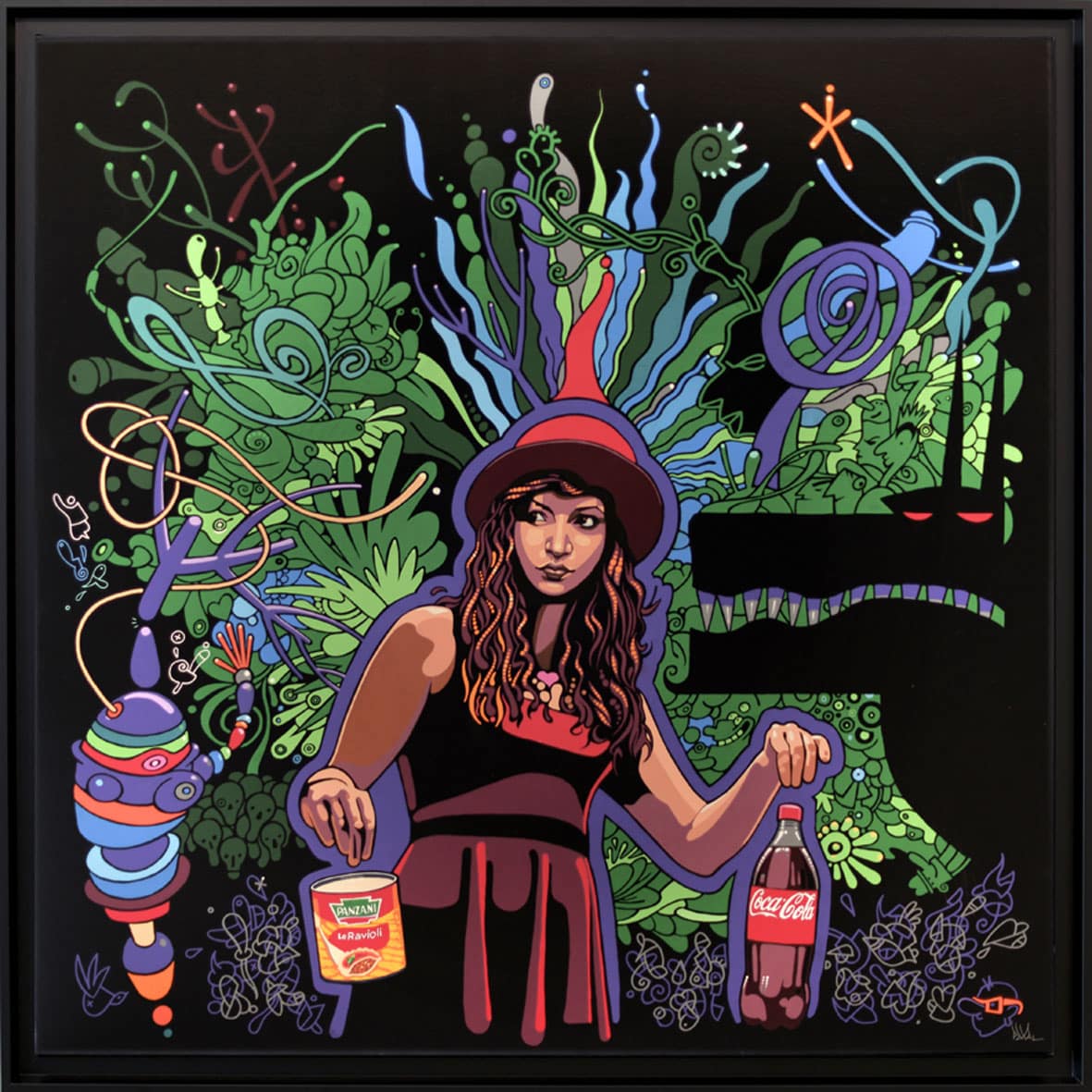 RAVIOLIS & SODA - (Toile 90 x 90 cm)