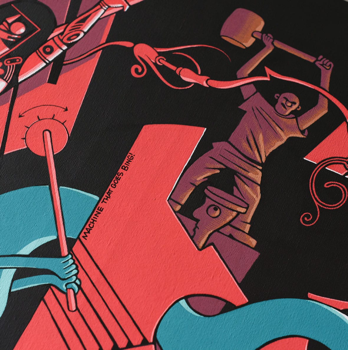 DÉSINTERRASTICOMBURIFICARÉLATIONNEMENT PAR FRICTION RELATIVE - (Toile 100 x 100 cm - 39,370 x 39,370 in) – Image 10