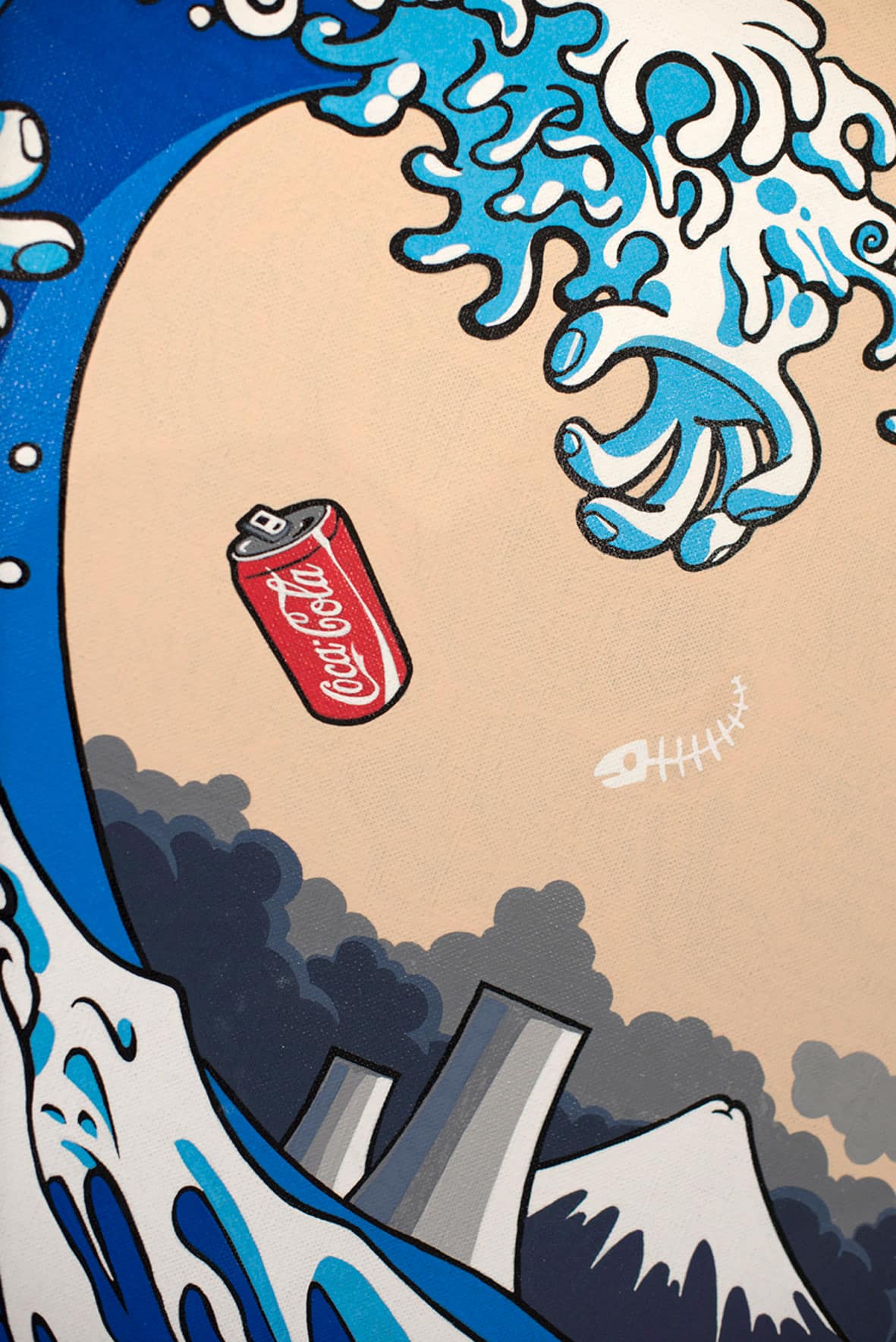 LA GRANDE VAGUE DE KANAGAWA, REMIX - (Édition 64 x 64 cm - Limited edition print 25,2 x 25,2 in) – Image 3