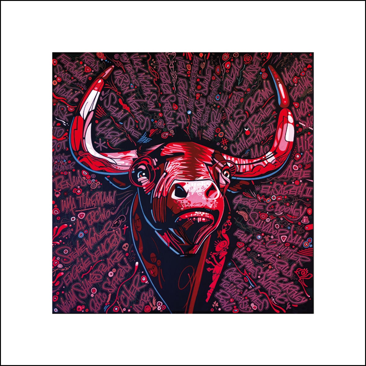 A FEW TAURUS - (Édition 64 x 64 cm - Limited edition print 25,2 x 25,2 in)