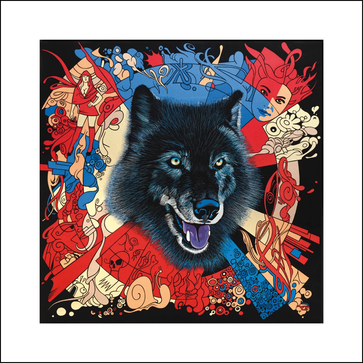 QUI A PEUR ? - (Édition 64 x 64 cm - Limited edition print 25,2 x 25,2 in)