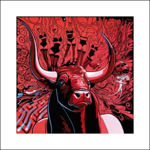 LE MINOTAURE - (Édition 64 x 64 cm - Limited edition print 25,2 x 25,2 in)