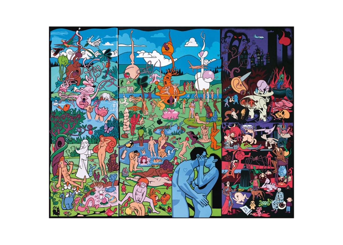 LE JARDIN DES DÉLICES, REMIX - (Édition 50 x 70 cm - Limited edition print 25,2 x 25,2 in)