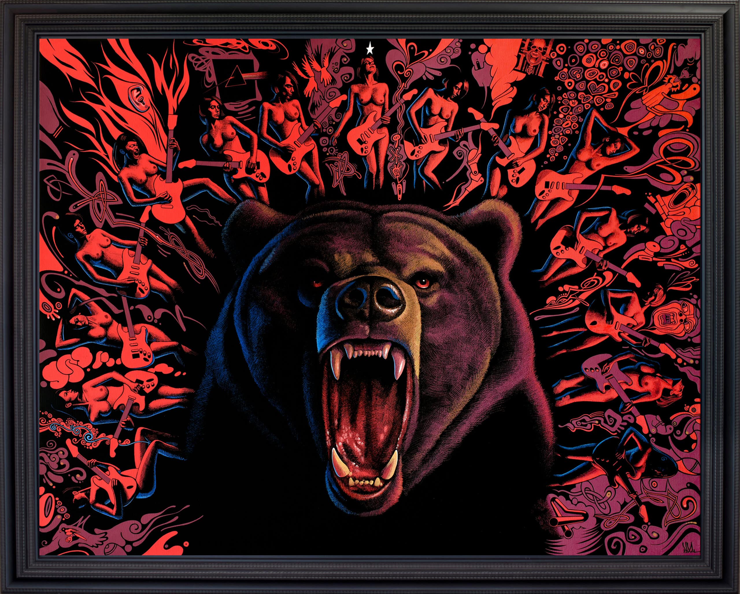 PINK KING EARTH BAND - (Toile 146 x 114 cm - 57,48 x 44,88 in)