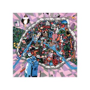 PARIS - (Édition limitée 64 x 64 cm - Limited edition print 25,2 x 25,2 in)