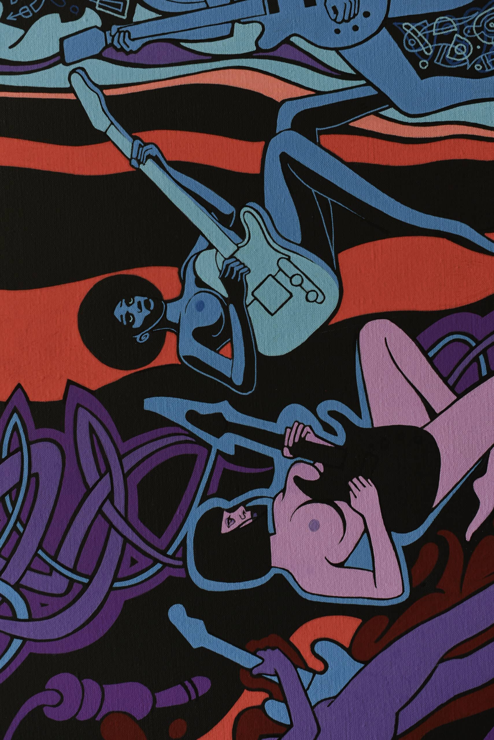 LED PURPLE CULT - (Toile 146 x 114 cm - 57,48 x 44,88 in) – Image 4