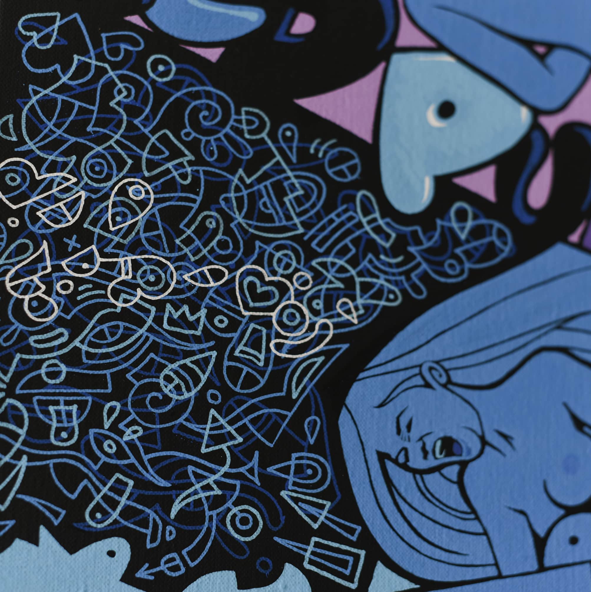 LED PURPLE CULT - (Toile 146 x 114 cm - 57,48 x 44,88 in) – Image 5