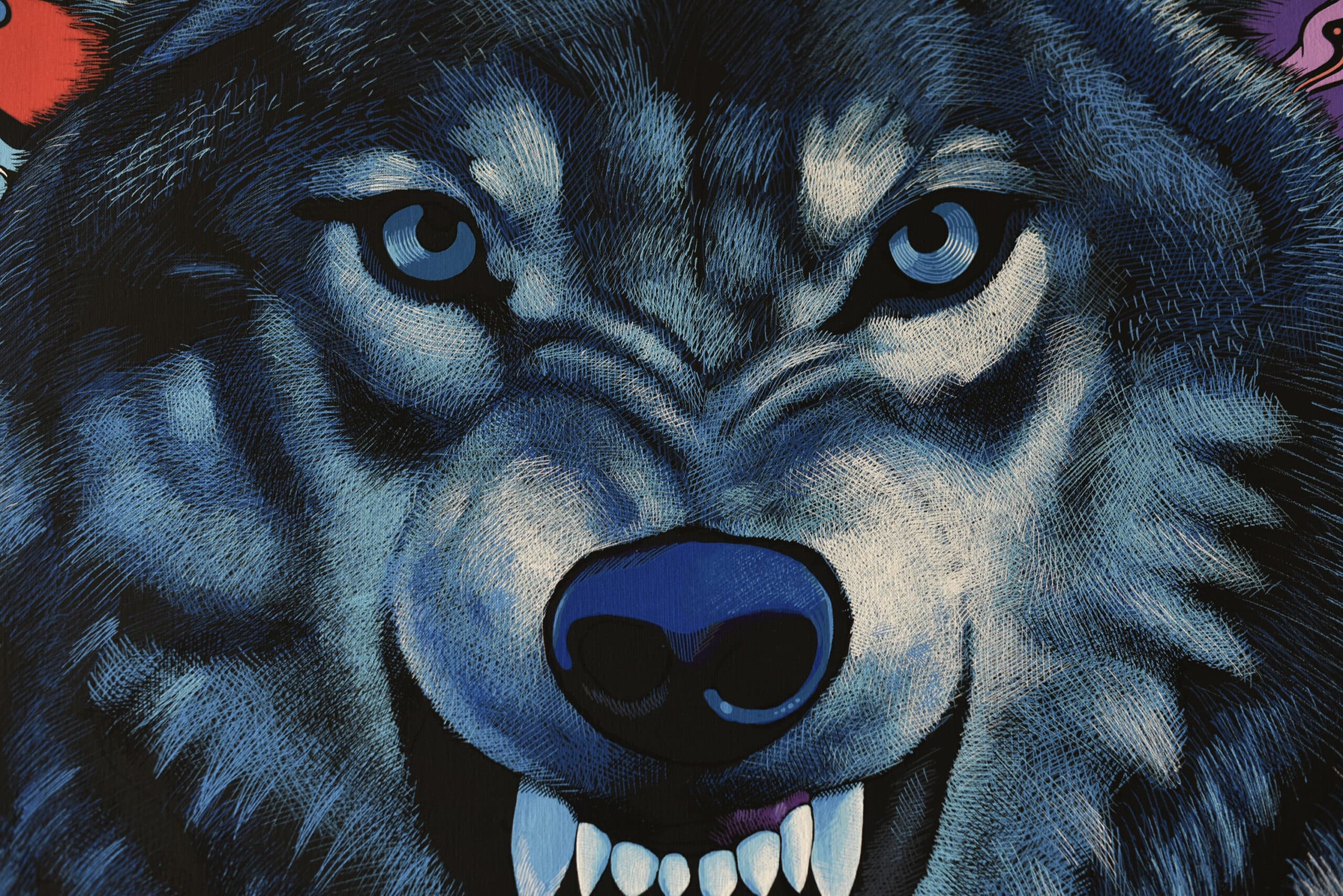 LED PURPLE CULT - (Toile 146 x 114 cm - 57,48 x 44,88 in) – Image 3