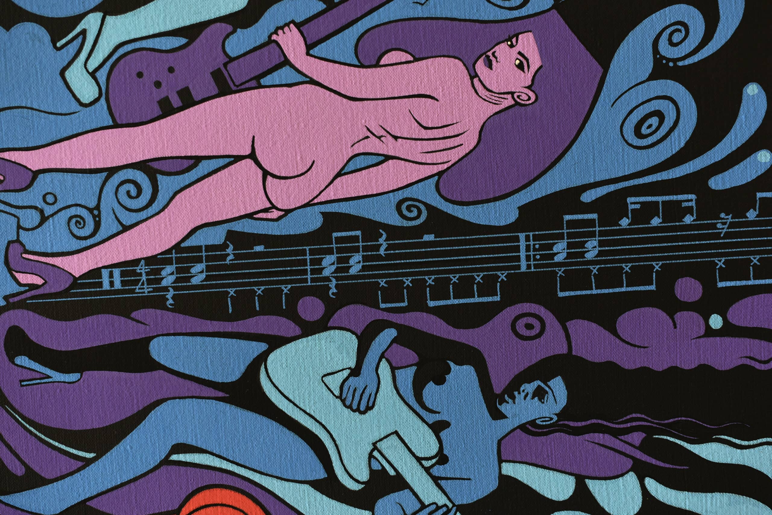 LED PURPLE CULT - (Toile 146 x 114 cm - 57,48 x 44,88 in) – Image 7