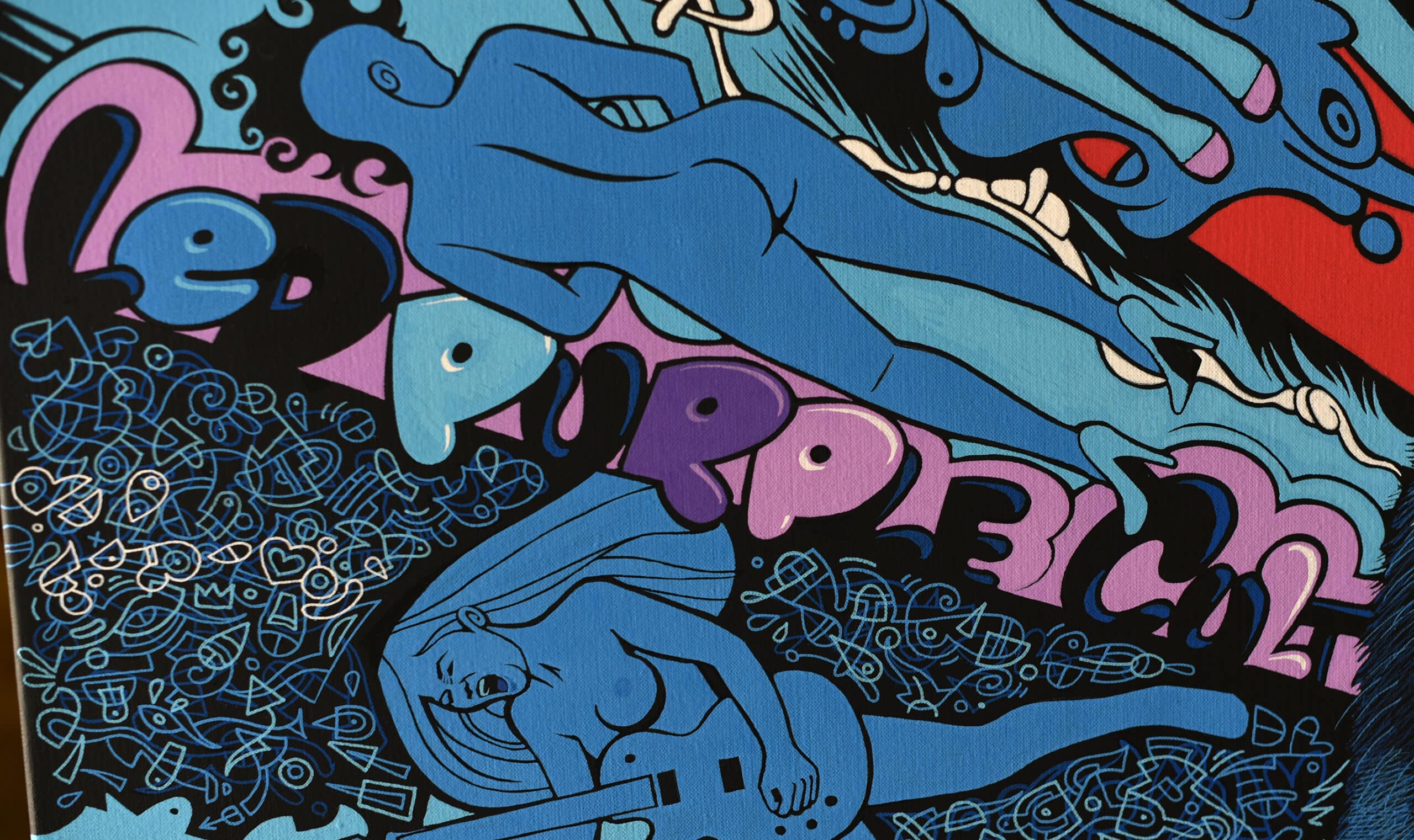 LED PURPLE CULT - (Toile 146 x 114 cm - 57,48 x 44,88 in) – Image 10