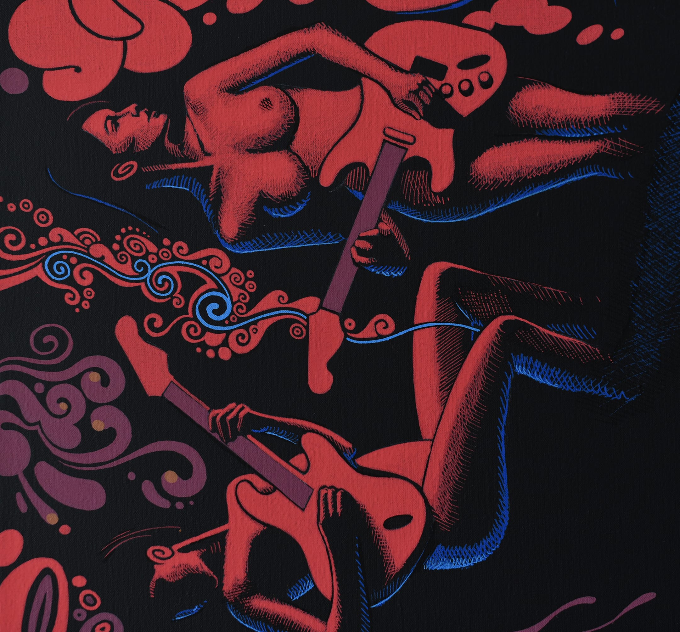 PINK KING EARTH BAND - (Toile 146 x 114 cm - 57,48 x 44,88 in) – Image 3