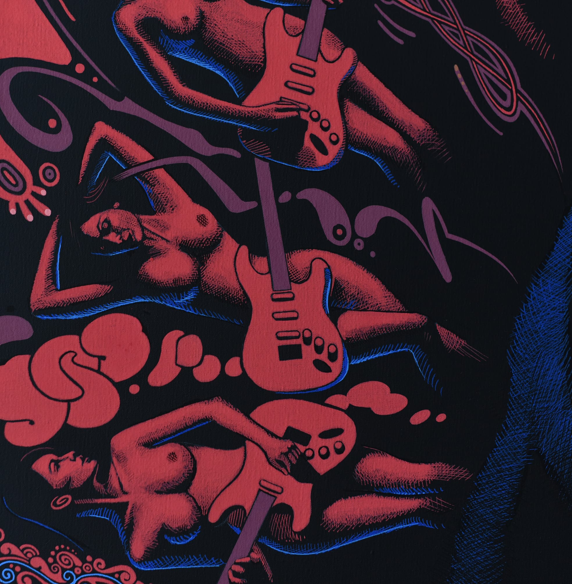 PINK KING EARTH BAND - (Toile 146 x 114 cm - 57,48 x 44,88 in) – Image 4