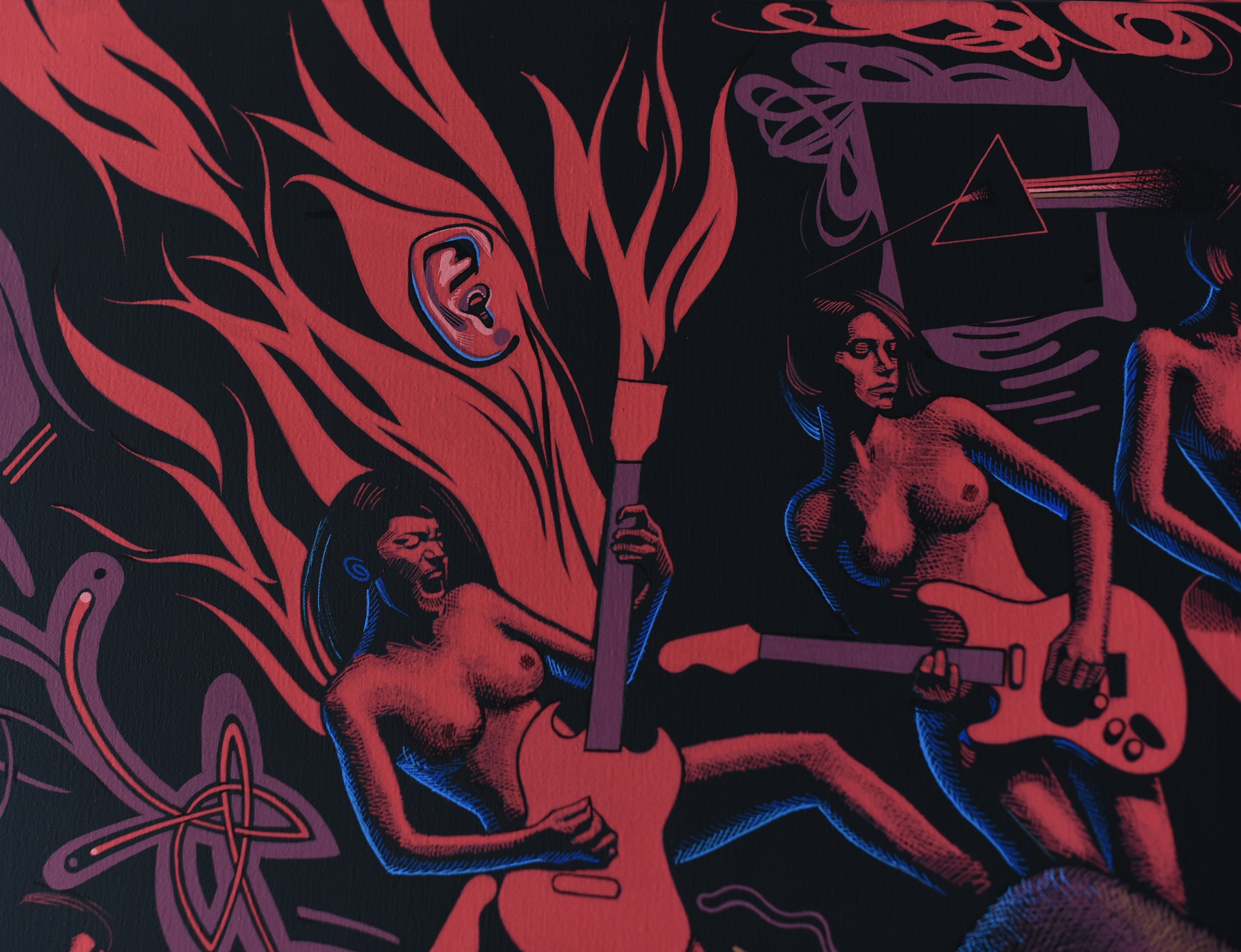 PINK KING EARTH BAND - (Toile 146 x 114 cm - 57,48 x 44,88 in) – Image 6